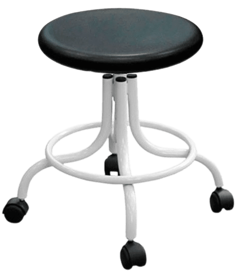 Табурет полиуретановый медицинский Т08 с круглым сиденьем черного цвета